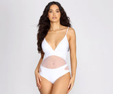 Maillot de bain à taille en maille transparente et sensuelle
